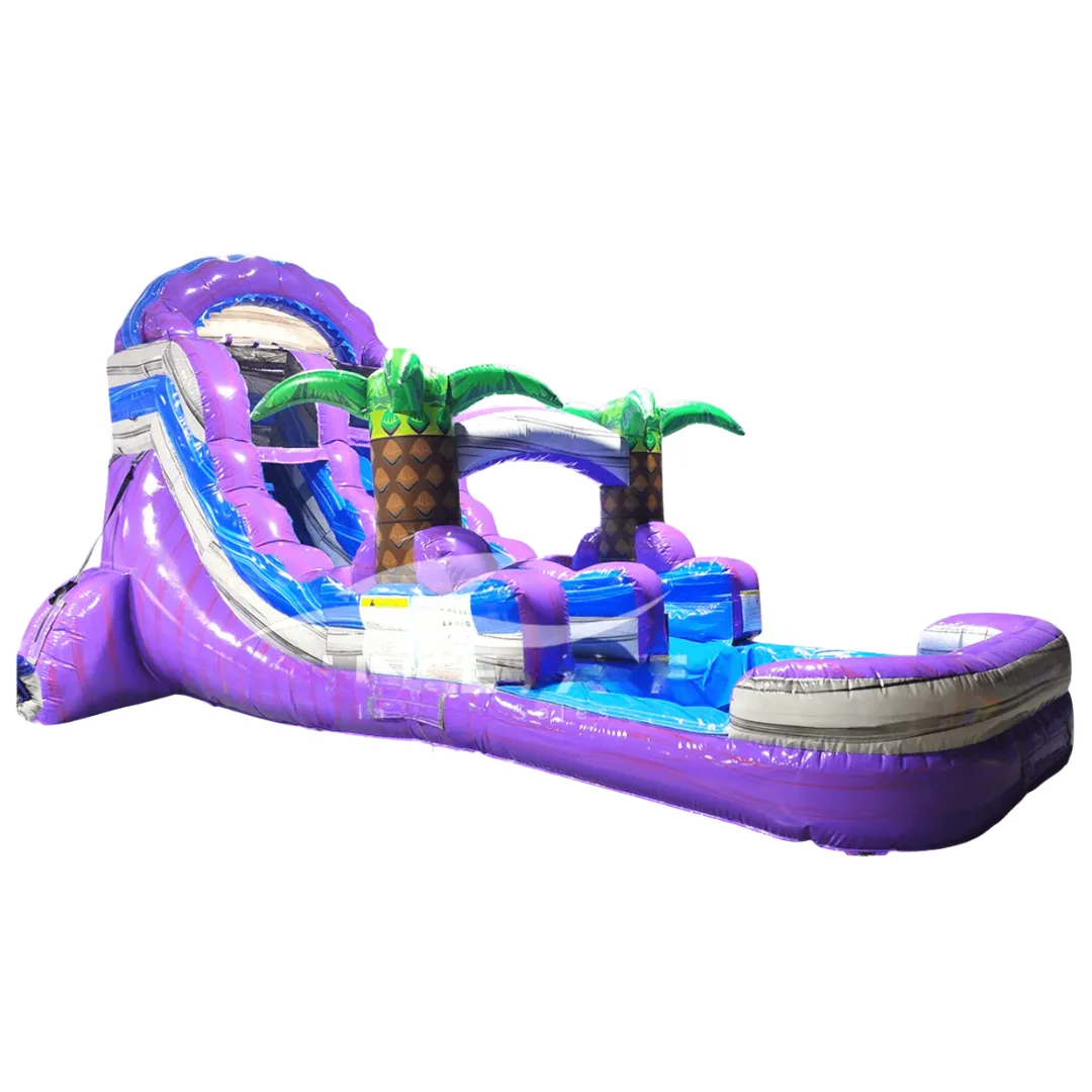 16' Purple Single Lane Water Slide rental